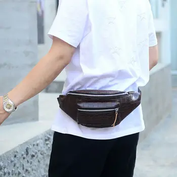 

Men Waist Pack PU Leather Business Wallet Phone Pouch Belt Bag Zipper Purse Bag Unisex /BY