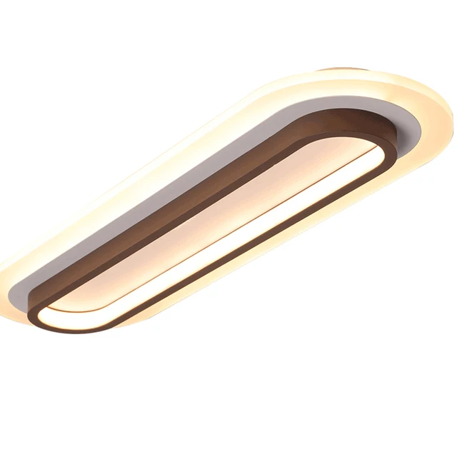 White and brown ceiling lamp aisle corridor office lights hardware acrylic minimalist modern LED ceiling lights Bedroom Ceiling Lights | Flush Ceiling Lights | White and brown ceiling lamp aisle corridor office lights hardware acrylic minimalist modern LED ceiling lights size 40~120CM