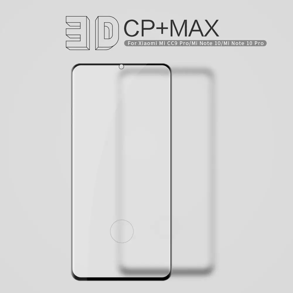 For Xiaomi Mi CC9 Pro Glass Mi note10/note 10 Pro NILLKIN 3D CP+ MAX Nanometer Anti-Explosion 9H Tempered Glass Screen Protector