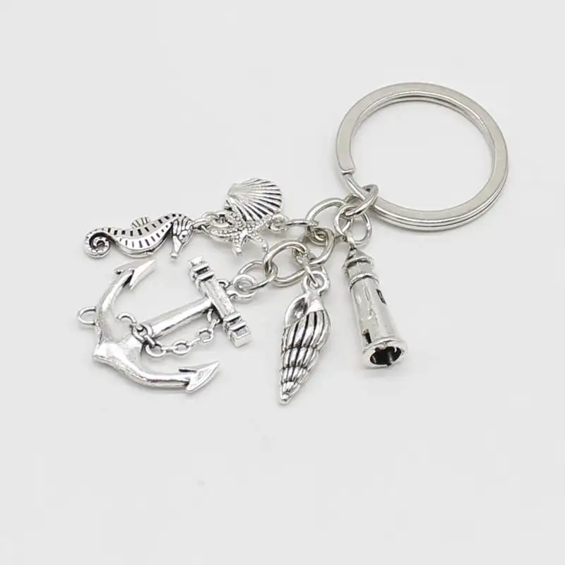 Keychain Sea Shell Keychains Lighthouse Sea Beach Keychain