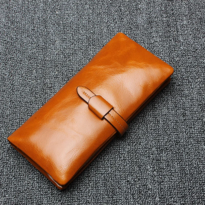 

LQ2148-First Layer Oil Wax Leather Wallet, Series Style Three, Smooth And Delicate