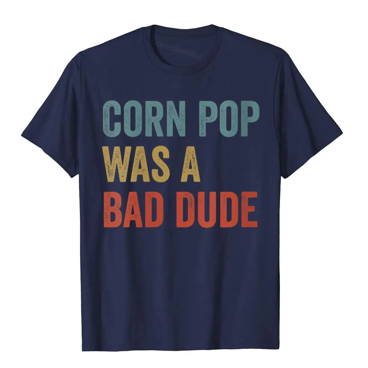 Womens Corn Pop Was A Bad Dude Funny Election 2020 Meme V-Neck T-Shirt__B7865navy
