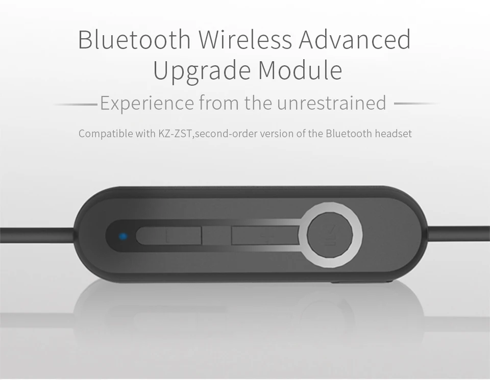 KZ ZST/ZS3/ZS5/AS10/ZS6/ZS10/ZSA/ES4 Bluetooth 4.2 Wireless Upgrade Module Cable Detachable Cord Applies KZ Original Headphones