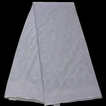 

Most popular Soft material Silk dress fabric in white with elegant pattern stones PSV5 Good quality Korean Velvet lace fabric
