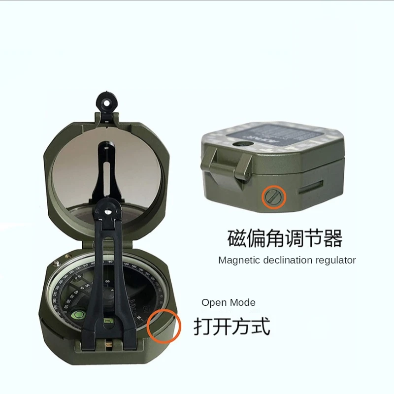 Description Picture 5 of itemGeological Compass Exploration Compass High-precision M2 Zinc Alloy Metal Handheld Type Pointer Outdoor Camping