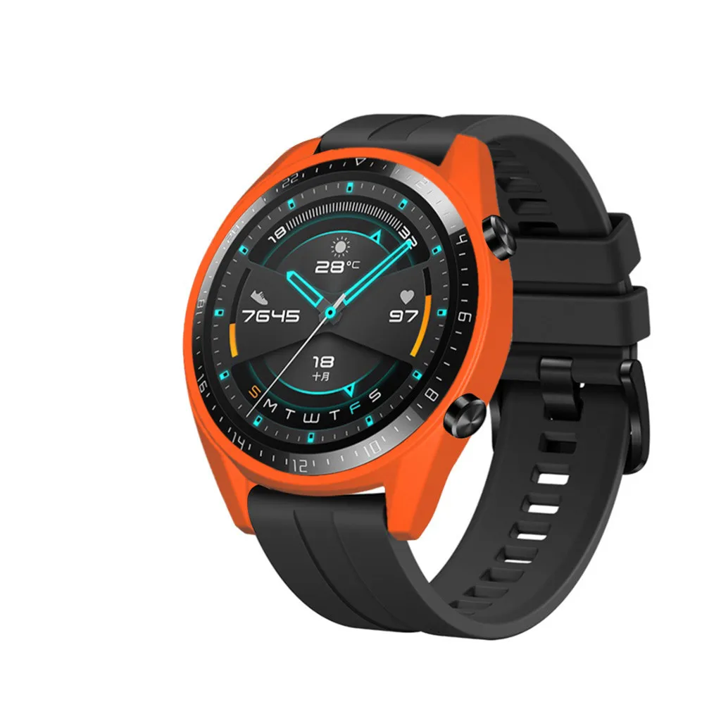 45# мягкий тонкий ТПУ защитный чехол для huawei Watch GT2 46 мм бампер для часов FrameCase TPU бампер для часов GT 2 Рамка аксессуары