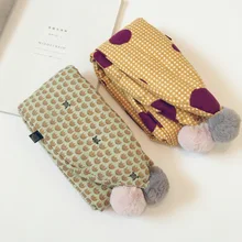 Корейский стеганый толстый зимний шарф для ребенка с мультяшным принтом милый теплый Снуд шарф дети мода Kawaii мяч меховой для шеи воротник