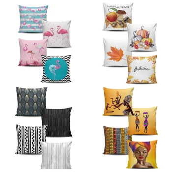 

Cushion Cover 4pcs 45x45cm Decorative Pillowcase 18x18 inch Pillowcover Sofa Car Throw Tropical Ethnic Fashion Retro Home Decor