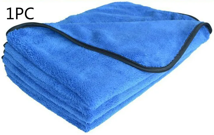 60X40 см 1200GSM полотенце из микрофибры для мытья автомобиля, ткань для Сушки автомобиля, полотенце для мытья автомобиля, автоаксессуары - Цвет: 60x40cm Blue Type01