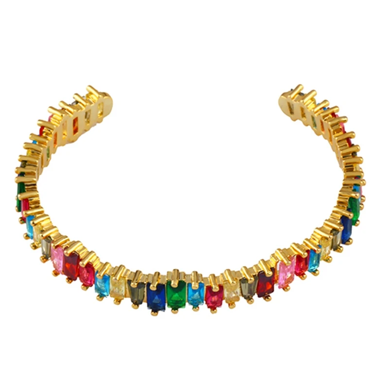 

Rainbow Bracelet Women Cz Cheap Bracelet Golden Rainbow Jewelry