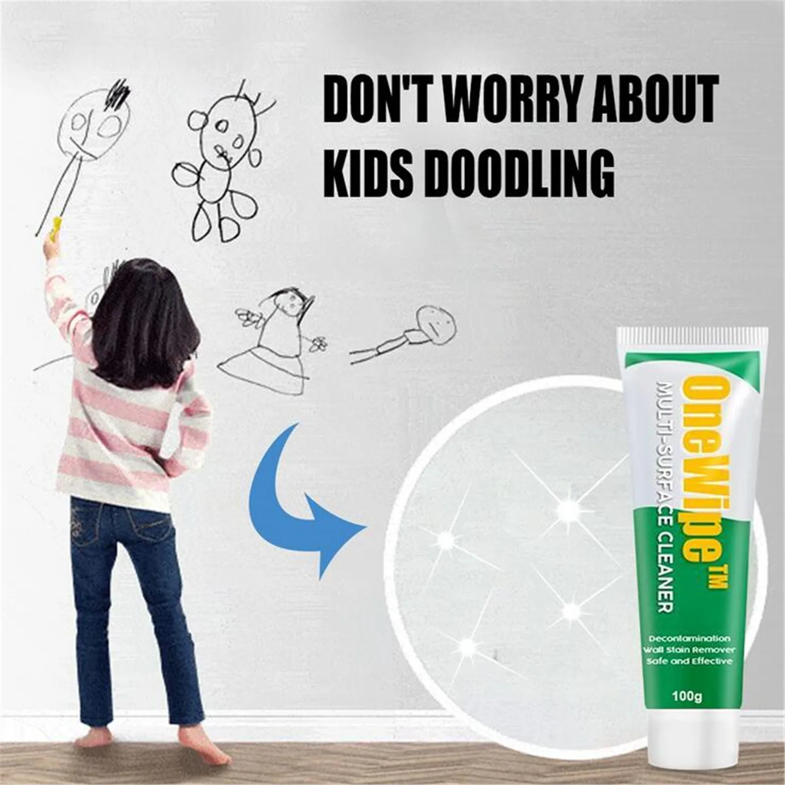 Wall Graffiti Removal Cream Brush Cleaning Stain All-Purpose Cleaner Household Tools | Дом и сад