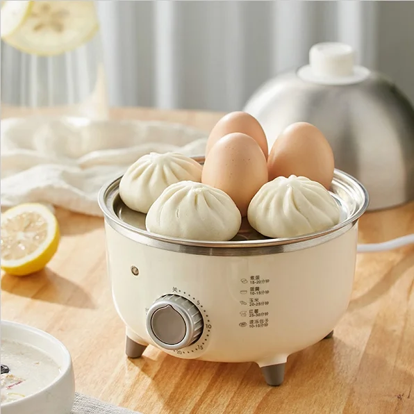 220V Mini Electric Egg Boiler Household Portable Egg Food Steamer For Home DIY Salad Steaming Cooking Pot Multi Cooker