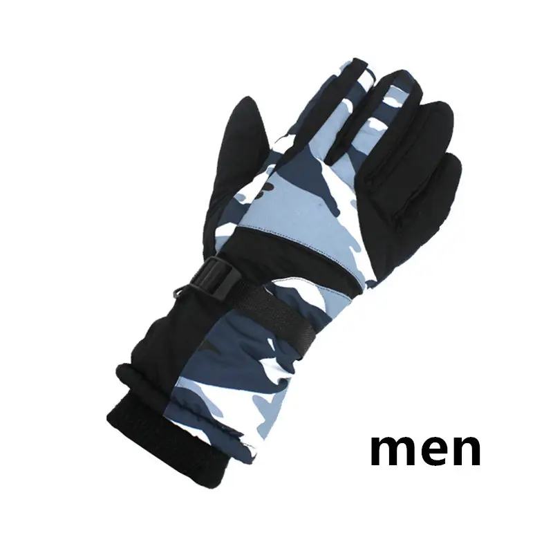 5 водонепроницаемый слой взрослых зимние лыжные перчатки термо флис скейтборд защита рук теплые сноуборд гоночные спортивные лыжные перчатки - Цвет: SRST08Q