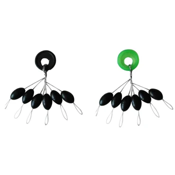 SPECIAL PROMO ❤️ 120Pcs 20 Group Set black High Quality Rubber Space Beans For Sea Carp Fly Fishing Accessories Spinner Bait Fish Sport Tool - discount item 40% OFF Sports & Entertainment