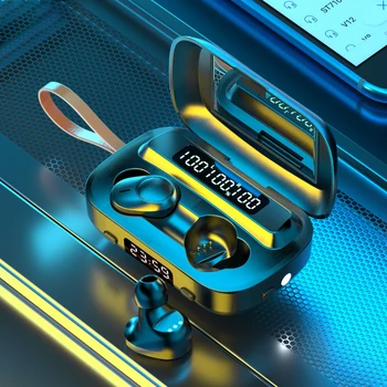 

M13 Mini TWS Wireless Earphones Bluetooth Earbuds Sports Headset with Microphone LED Flashlight Makeup Mirror Music Headphones