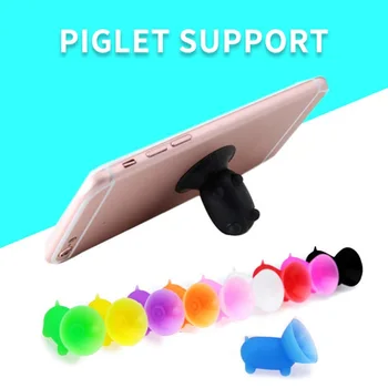 

Fashion Portable Pig Silicone Suction Mobile Phone Tablet Stand Holder