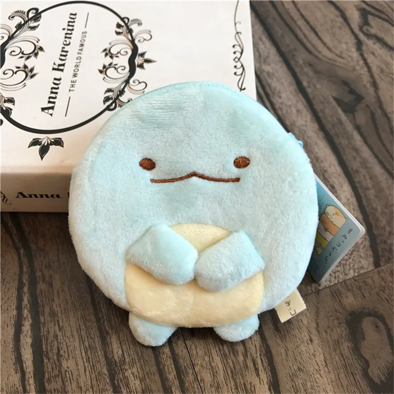 Sumikko Gurashi милый плюшевый Кошелек Мультяшные набивные куклы, игрушки для детей Детский подарок Хранение Кошелек для монет плюшевый Кошелек подвеска - Цвет: lizard