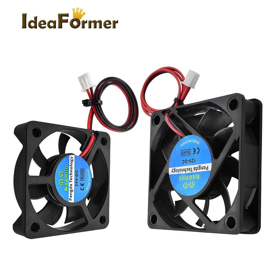 Enhanced Cooling Fans for 3D Printers - Brushless DC with 2-Pin Wire