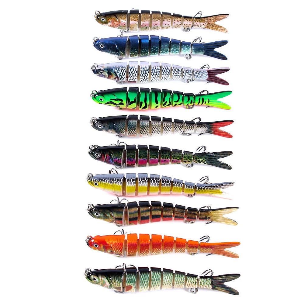 

1pcs 10cm 11g Sinking Wobblers Fishing Lures Multi-Jointed Crankbait Swimbait 8 Segment Hard Artificial Bait Fishing Tackles