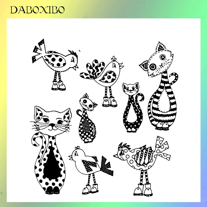 

DABOXIBO Chick Pecking Clear Stamps For DIY Scrapbooking/Card Making/Photo Album Silicone Decorative Crafts