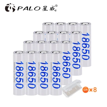 

PALO 16pcs 3200mah 18650 Battery Rechargeable 3.7V Batteries Pre-charged Baterias For Electronic Cigarette Power Tools Model