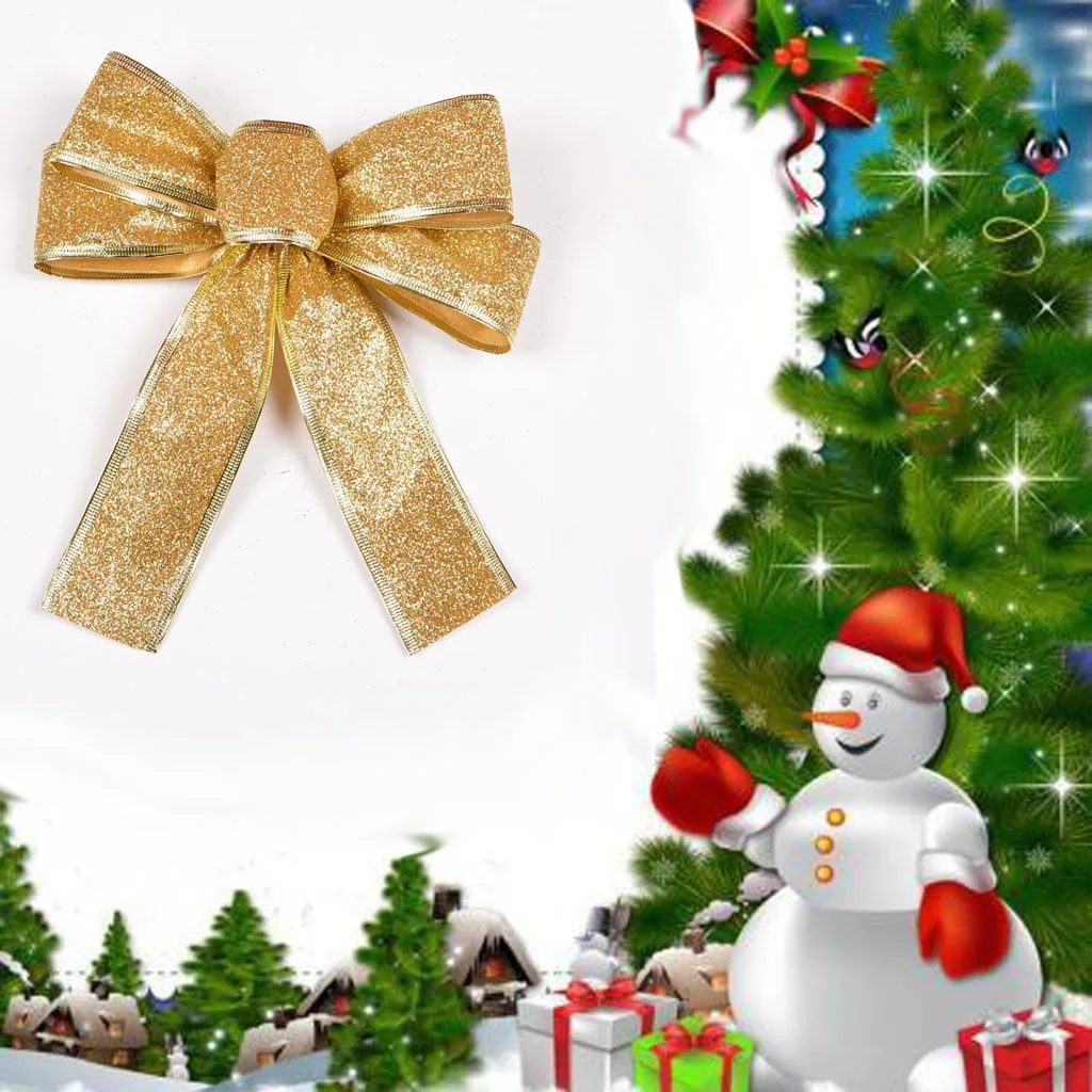 Christmas Tree Large Decoration Christmas Bow Tree Decoration 5 Colour christmas decoration for home ornament tree орнамент