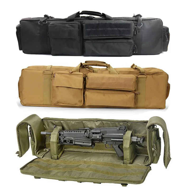 Tactical Military Double Gun Bag Case Rifle Backpack M249 Airsoft Rifle Bag  Hunting Carbine Shotgun Case Carrying Protection BagHunting Bags -  AliExpress
