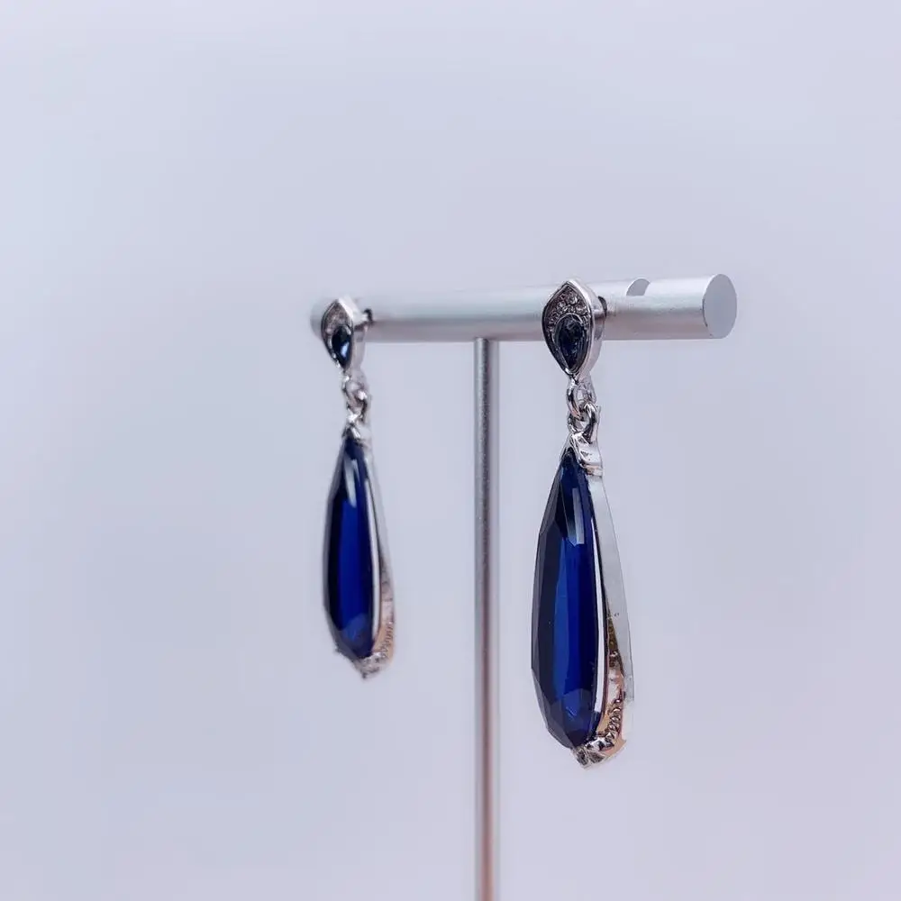 Серьги из родия модные ювелирные серьги свадебные подарки женские аксессуары