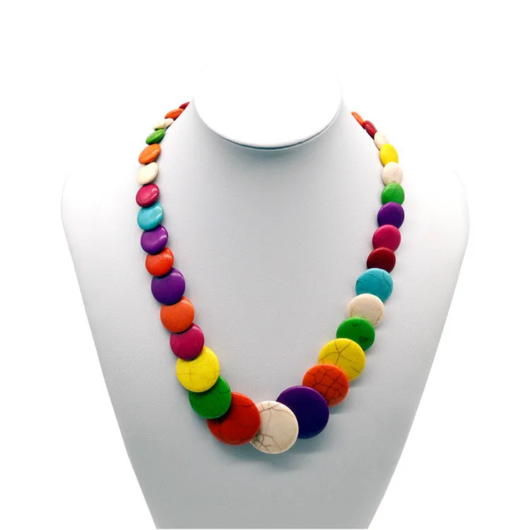 

Boho Necklace Personalized Bohemian Beads Beaded Women Statement Necklace Ethnic Summer Collier Femme Collares Mujer Collana