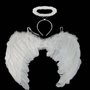 

40x30cm Feather Wings Kids Feather Costume Kid Cosplay Wedding Party Halloween Christmas Perm Costume Decoration