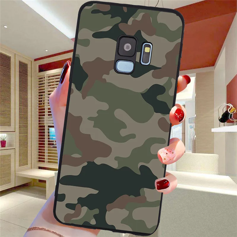 

For Samsung Galaxy S6 S7 Edge S8 S9 S10 S10e Plus Lite Note 8 9 10 A30 A40 A50 A60 A70 M10 M20 phone Case Cover Army Camouflage