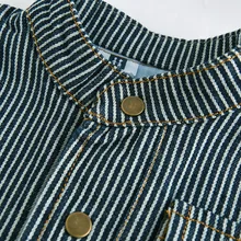 Осенний стиль, детский жилет, детская одежда, джинсовый жилет для мальчиков, Детское пальто без рукавов, маленький жилет в полоску