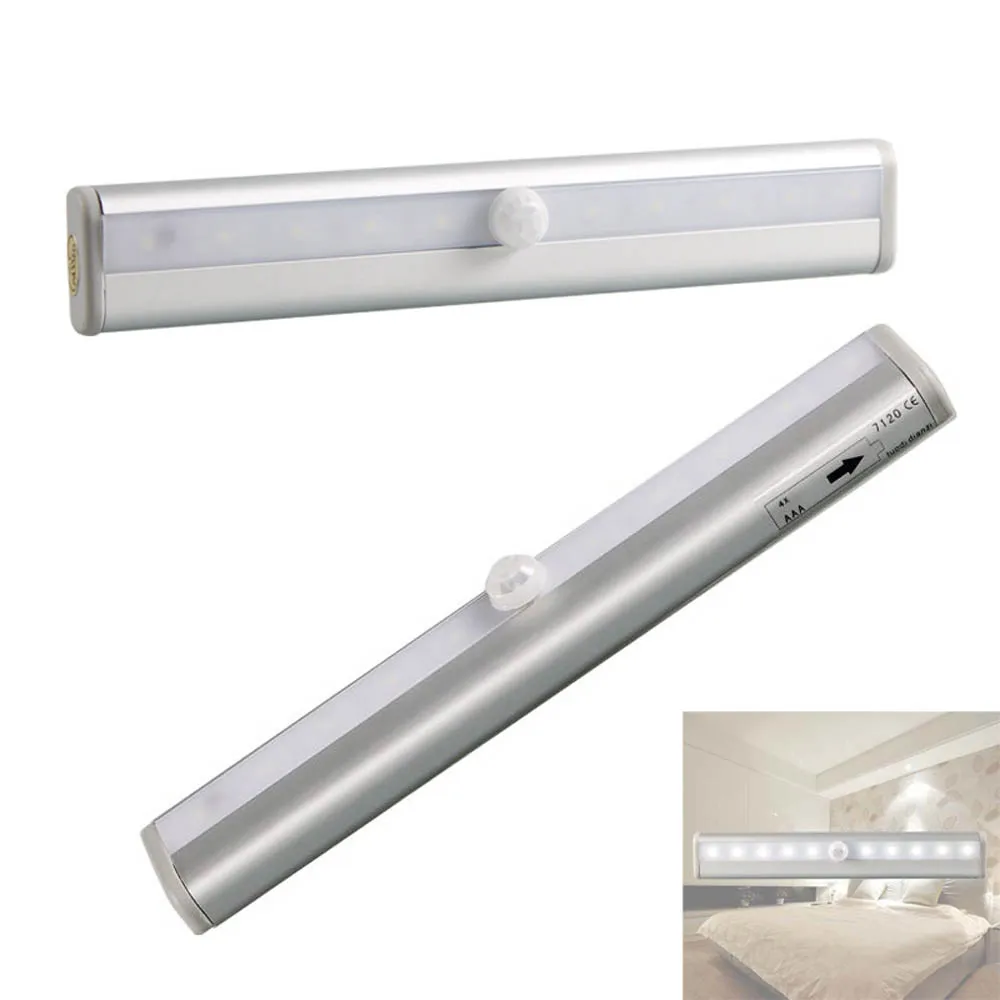 

Wireless LED Motion Sensor Wardrobe Light Energy Saving10 LED Magnetic Closet Cabinet Light Wall Lamp Battery Powered
