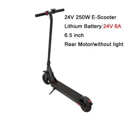 6.5inch 24V 6AH 7,5 кг легкий СКУТЕР Электрический 25 км/ч 24 в 250 Вт задний мотор 8A литиевый перезаряжаемый аккумулятор электрический скутер скейтборд Adulto Ebike - Цвет: 6.5inch 24V 6AH