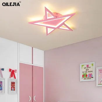 

Modern chandelier princess girl room lamp children's bedroom lamp warm romantic creative stars children's room lamps