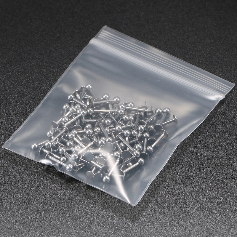 Titanium Steel Labret Lip Piercing Jewelry Earrings 100 PCS/Lot for Women Men Piercing Tragus Snug Daith 16G
