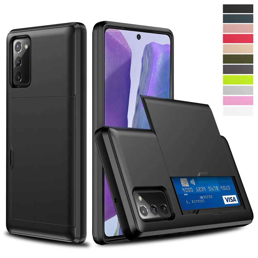 Чехол с карманами для карт Samsung Galaxy S20 FE Note 20 Ultra 9 8 S21 S30 S9 S8 Plus S7 S6|Бамперы| |
