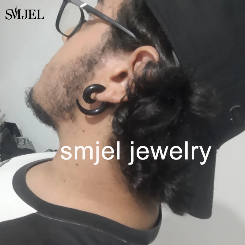 Punk Spiral Earrings Tapers Snail Ear Expanders Black 4/5/6/8/10 mm Body Jewelry Men Women Ear plug Piercing