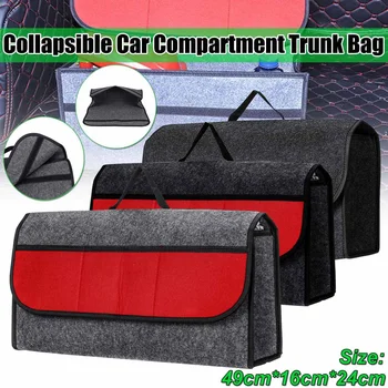 

Car Trunk Organizer Soft Felt Storage Box Trunk Bag Vehicle Tool Box Multi-use Tools Organizer Bag Carpet Folding emergency Box