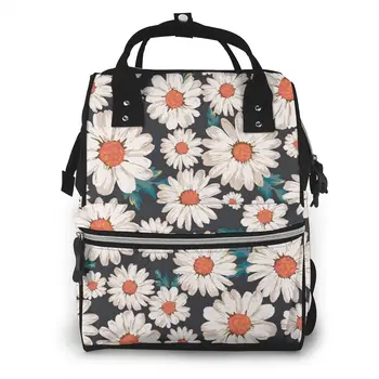 

Mummy Bag Daisy Flower Nappy Backpack Large Capacity Stroller Bag Mom Baby Multi-function Waterproof Outdoor Diaper Bags
