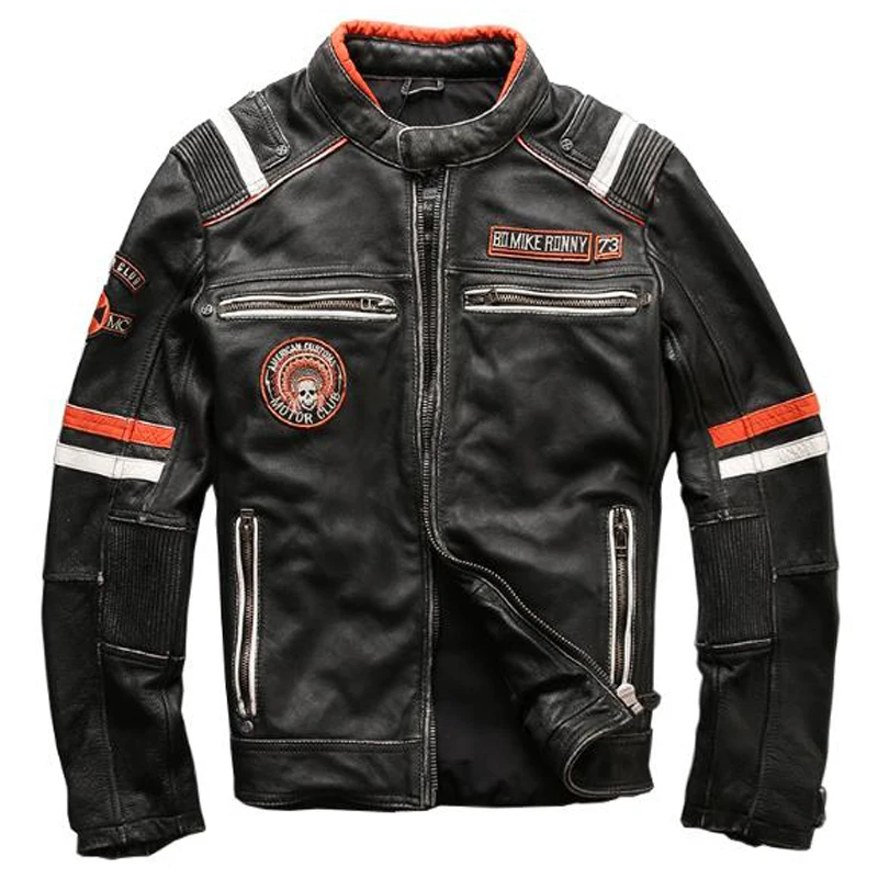 US Air Force Pilot Mens Genuine Leather Jacket For Men Overcoat Plus Size 4XL Real Cow Coat European Streetwear A565 | Мужская одежда