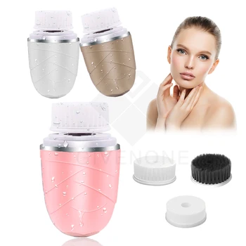 

3in1 Facial Cleansing Brush Waterproof Electric Face Cleaner Deep Cleansing Exfoliating Massage Makeup Removing Face Spin Brush