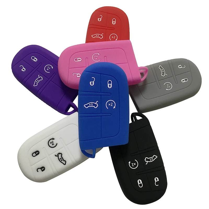 

Silicon Remote Control Key Car Case Cover For Jeep Dodge Chrysler JCUV Dart Journey Grand Cherokee For Fiat Key Cover Fob Holder