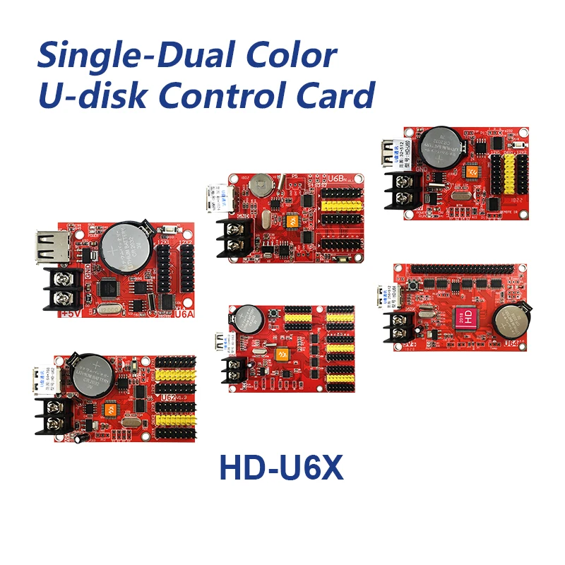 Huidu HD W60 HD W62 HD W63 HD W64 HD W66 Wifi и u-дисковые порты 1024*32~ 2048*512 одноцветная Двухцветная светодиодная карта управления дисплеем