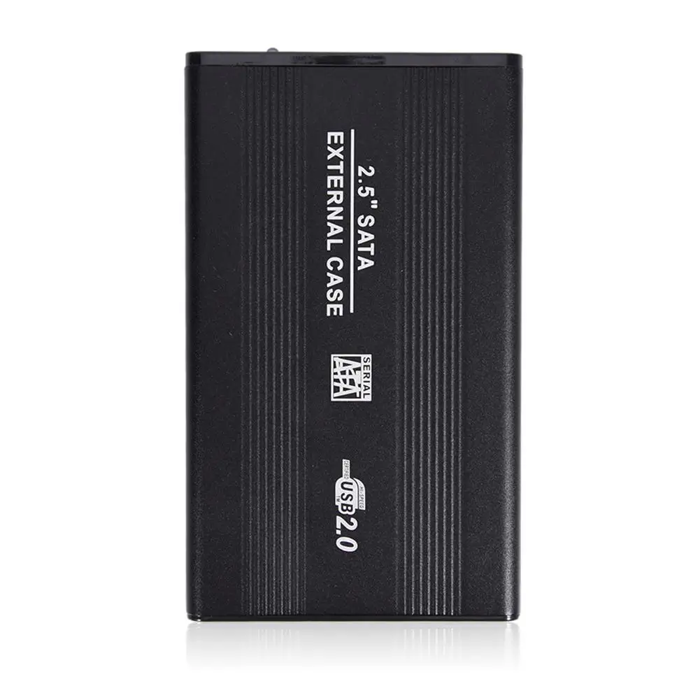 2," HD BOX Жесткий диск картридж алюминиевый сплав HDD Жесткий Чехол USB2.0 to SATA для Windows XP Vista Win7 Win8 Win10 OS дропшиппинг - Цвет: Black USB 2.0