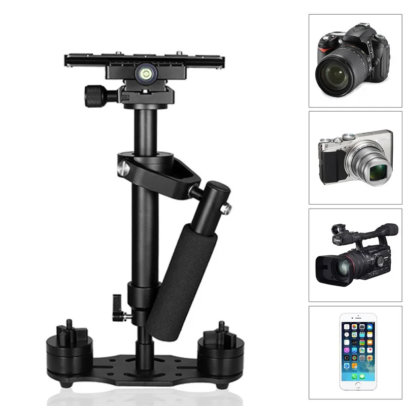 

New Portable Handheld Stabilizer S40 Video Steadycam Stabilizers With Quick Release Plate For Canon Nikon Sony Camera GoPro