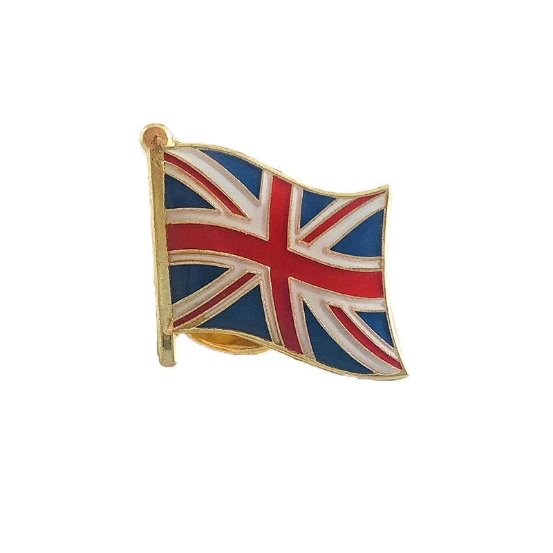 United Kingdom UK National Flag Lapel Pins Crystal Epoxy Metal Enamel Badge Paint Brooch Souvenir enamel pins metal brooch metal pins lapel pins fashion brooches medal badge