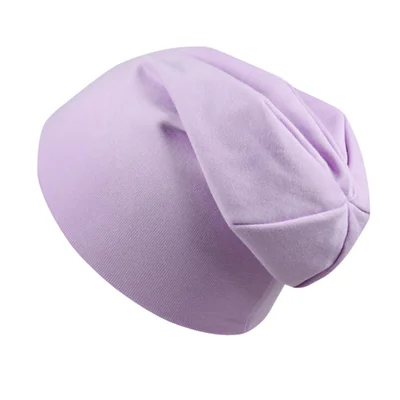 Light Purple Новинка; Детские уличные танцевальная одежда в стиле хип-хоп шапка Демисезонный детские шапки и шарфа для маленьких мальчиков и девочек, вязаный Кепки зимние теплые однотонные Цвет детская шапка - Цвет: Light Purple