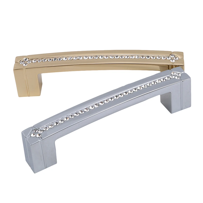 Роскошный яркий хромированный шкаф Хрустальная ручка для мебели хрустальный