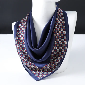 

Women's Small Square Scarf Simple Solid Color Silk Scarf Professional Work Scarf Spring and Summer Thin Small Scarves 2020 New